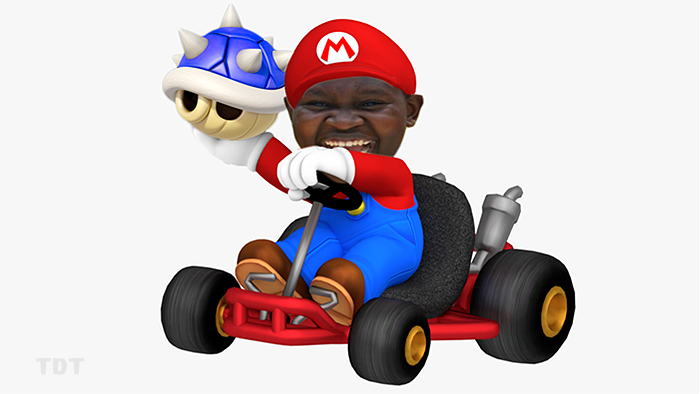 Maryanne Mario with blue shell