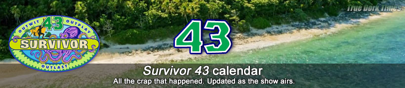Survivor 43 calendar