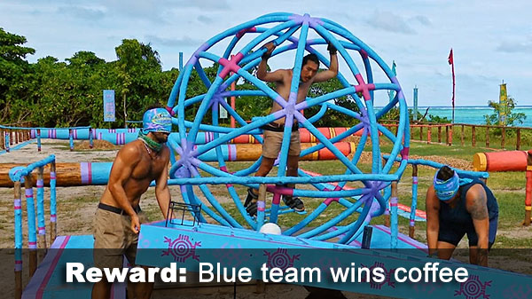 Blue team wins reward