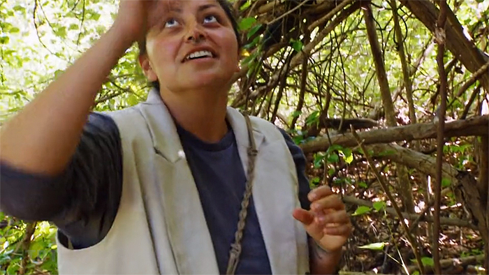 Karla putting the idol back