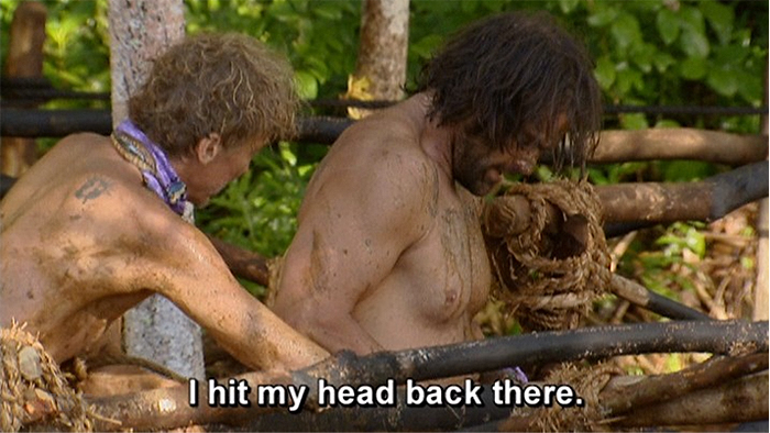 Chet: I hit my head back there