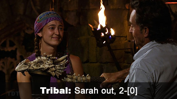 Sarah out, 2-[0]