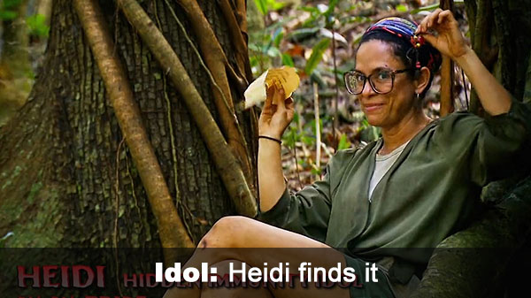 Heidi finds idol