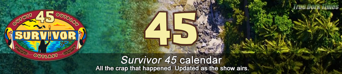 Survivor 45 calendar