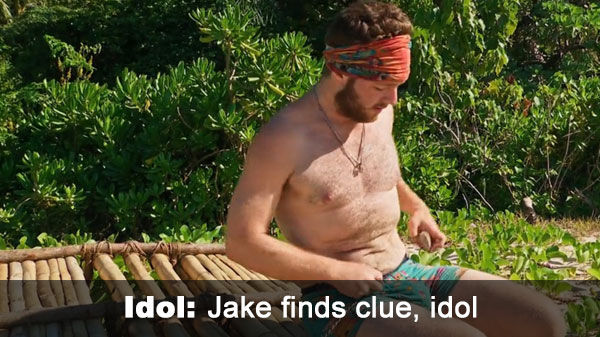 Jake finds idol