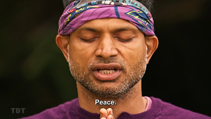Bhanu meditating
