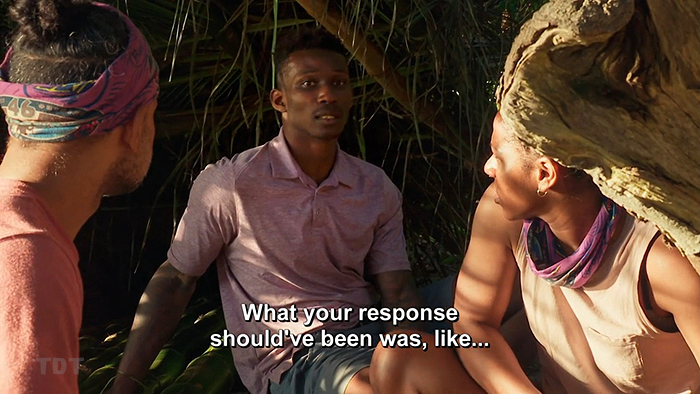 Bhanu talks to Q and Tiffany