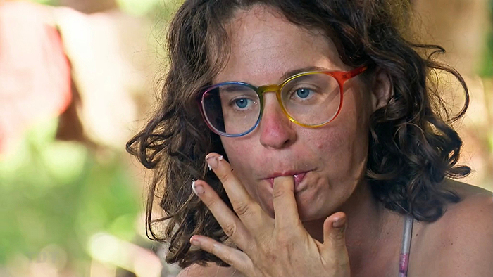 Liz eats fish