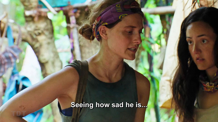 Caroline: Seeing how sad he is...