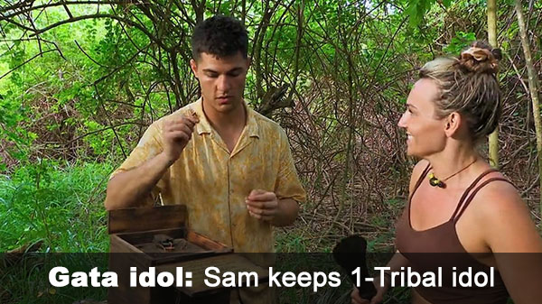 Sam keeps 1-Tribal idol