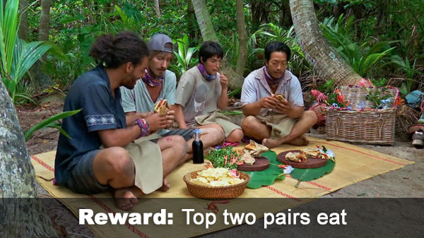Top two pairs win food