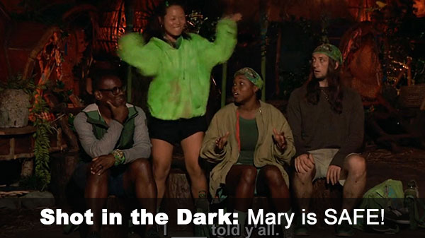 Mary's shot hits!