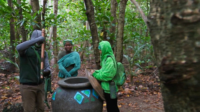 Old Vula at the well