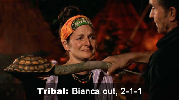 Bianca out, 2-1-1