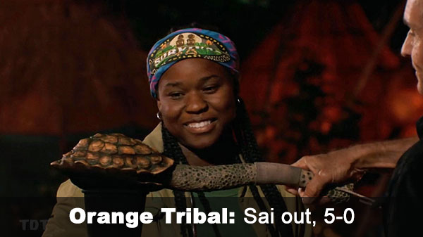 Sai out, 5-0