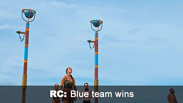 Blue team wins