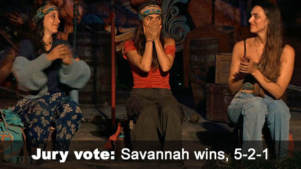 Savannah wins jury vote, 5-2-1