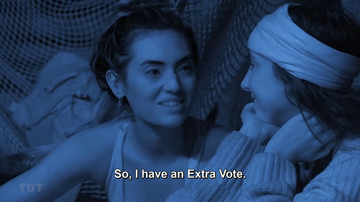 Savannah tells Sophi about her extra vote Savannah tells Sophi about her extra vote