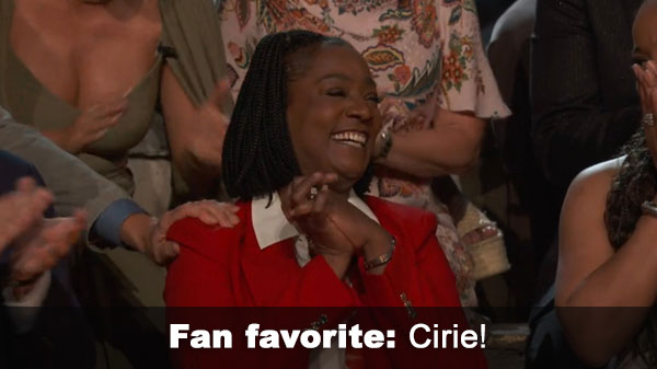 Cirie is fan fave