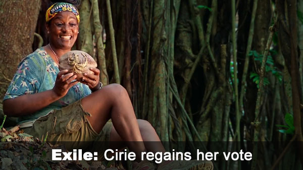 Cirie wins Exile journey