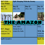 Survivor 6: The Amazon calendar