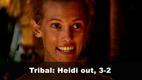 Heidi out, 3-2