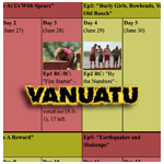 Survivor 9: Vanuatu calendar