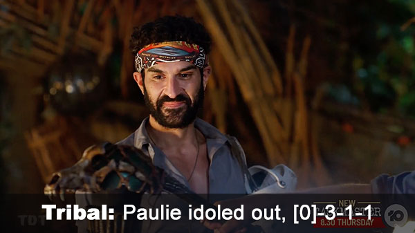 Paulie idoled out, [0]-3-1-1