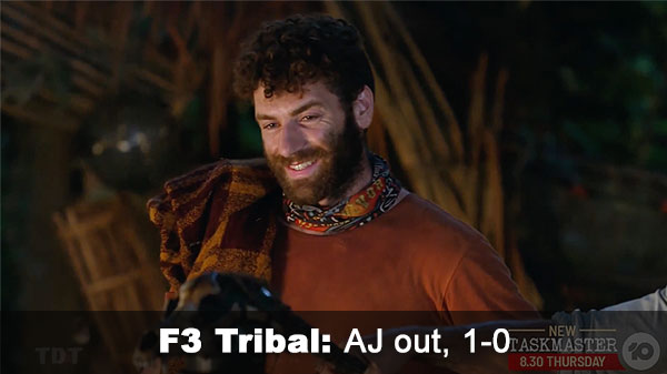 AJ out, 1-0