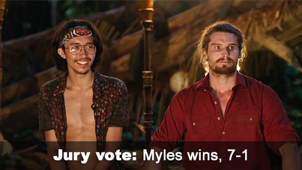 Myles win jury vote, 7-1