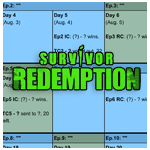 SurvivorAU 12: Redemption calendar