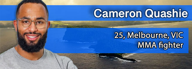 Cameron Kwabeni Quashie, 25, Melbourne, VIC