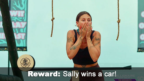 Sally wins a car