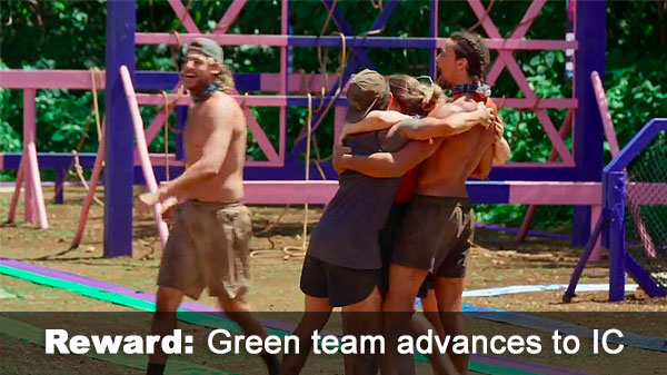 Green team advances
