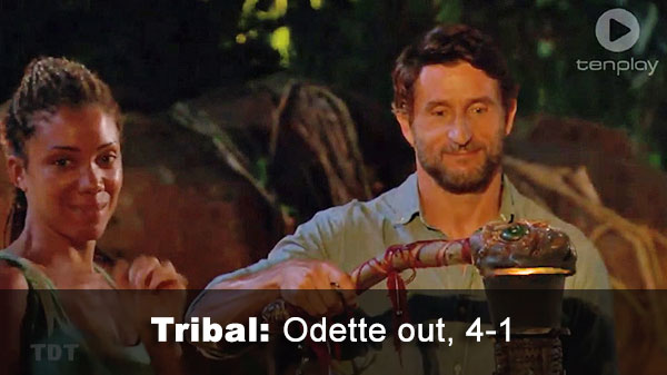 Odette out, 4-1