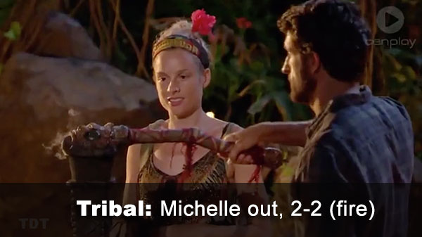 MIchelle out, 2-2; fire