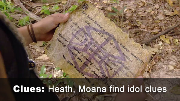 Heath, Moana find idol clues