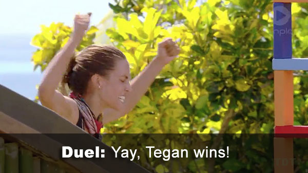 Tegan wins duel