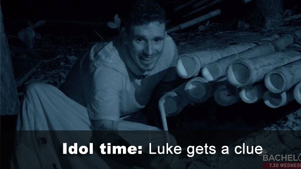 Luke finds idol clue