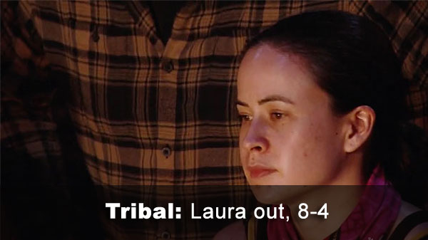 Laura out, 8-4