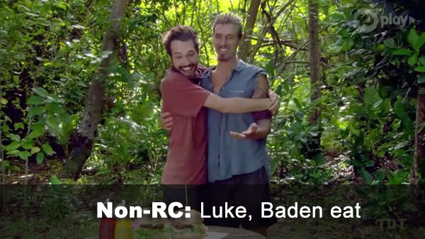 Luke, Baden eat burgers