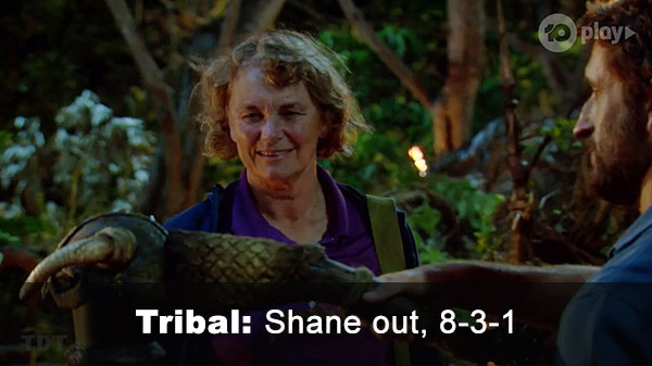 Shane out, 8-3-1