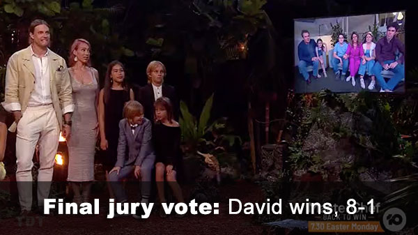 David wins, 8-1
