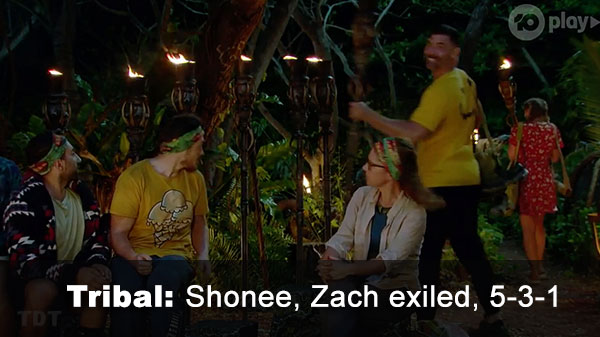 Shonee, Zach exiled