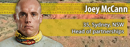 Joey McCann, 35, Sydney, NSW