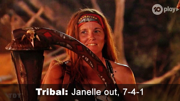 Janelle out, 7-4-1
