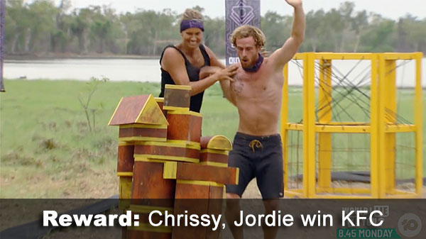 Chrissy, Jordie win reward Chrissy, Jordie win reward