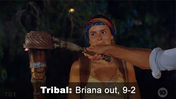 Briana out, 9-2