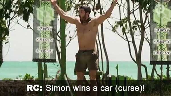 Simon wins a car