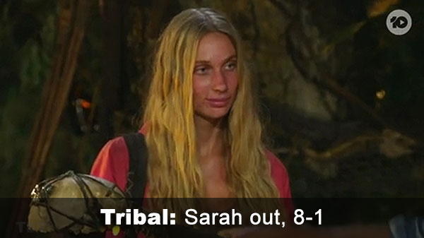 Sarah out, 8-1